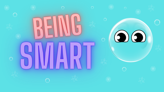 Child exploring different kinds of smart—kindness, bravery, creativity, listening, feelings—with Bubble