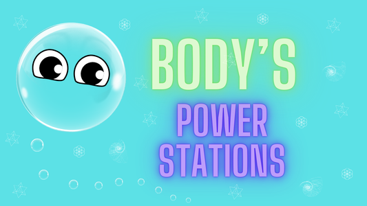 Child practicing calm breathing and visualizing glowing energy centers with Bubble