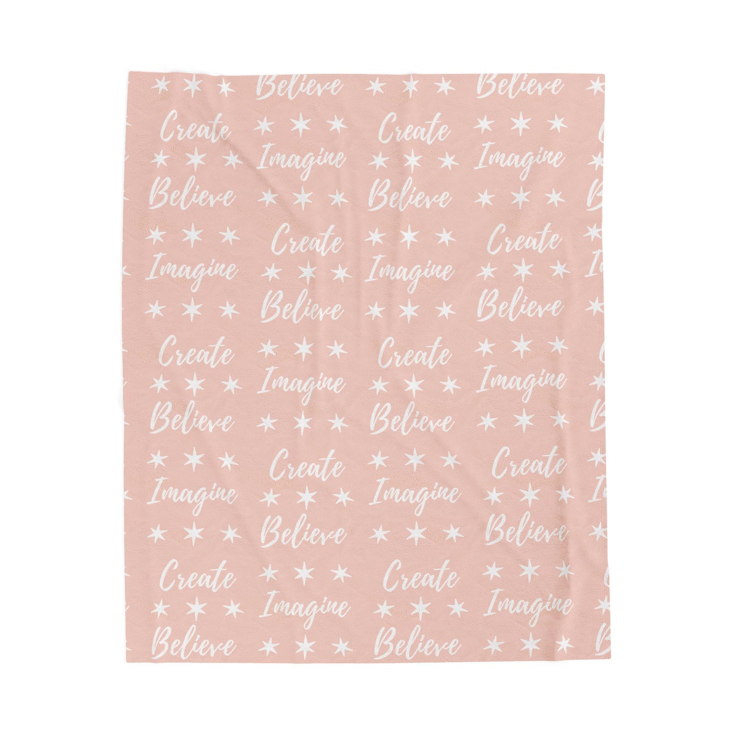 Imagine. Believe. Create Peach Blanket